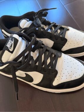 Nike Panda Dunks Black and White Low-Top Sneakers (Women’s 10.5/Men’s 9)